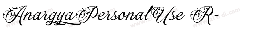 AnargyaPersonalUse R字体转换